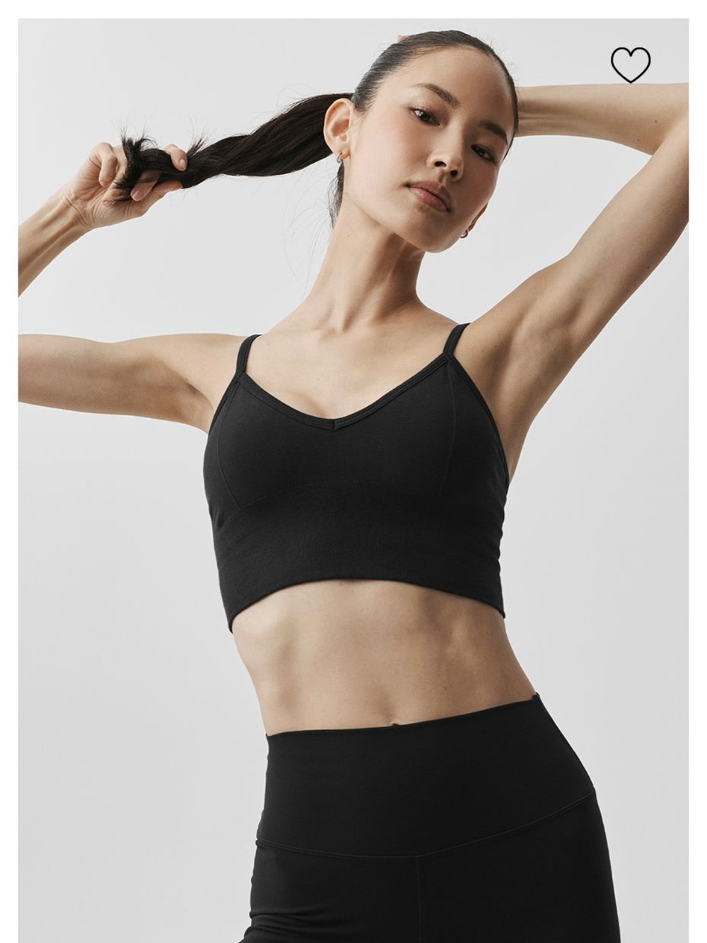 ALO Yoga Seamless V-Neck Brami in Black